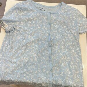 NWT...Charter Club Women's Short-Sleeve Pajamas  top - S